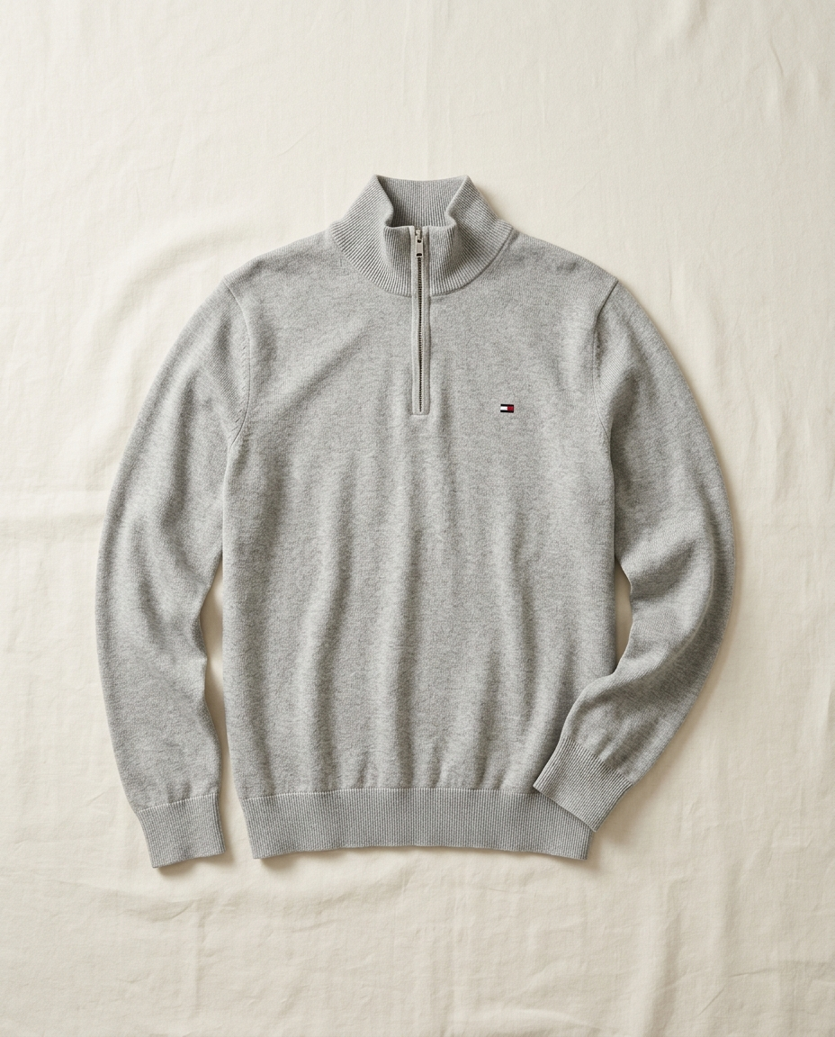 Tommy Hilfiger Men's Cotton Quarter-Zip Pullover